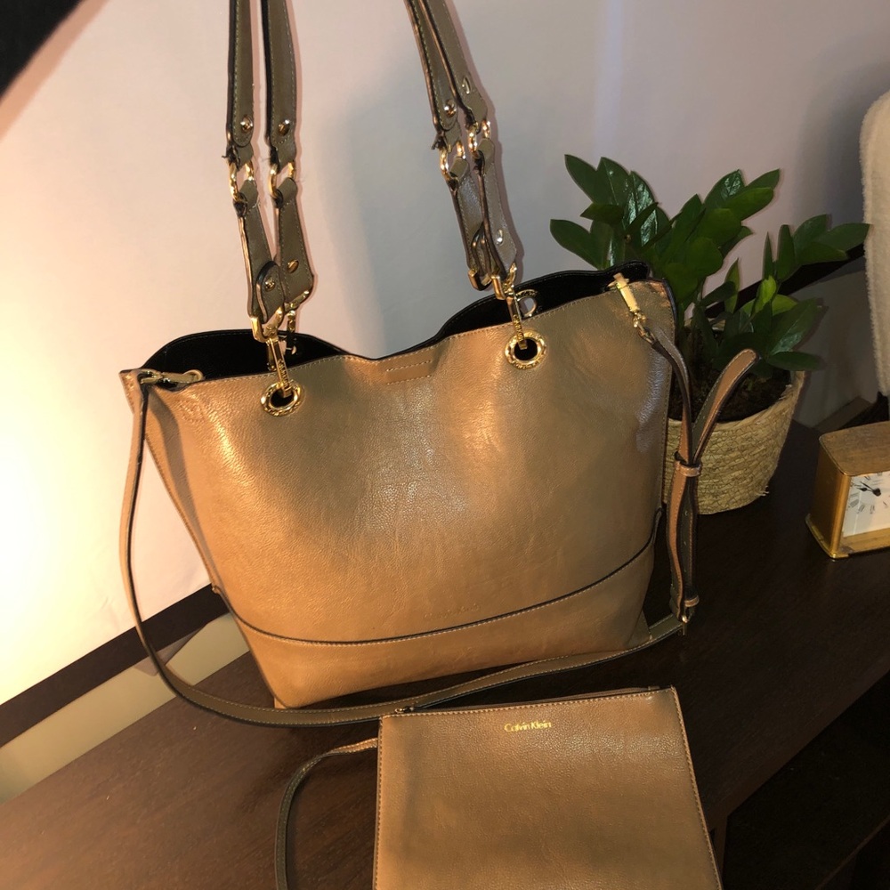Calvin Klein Reversible Vegan Leather Tote